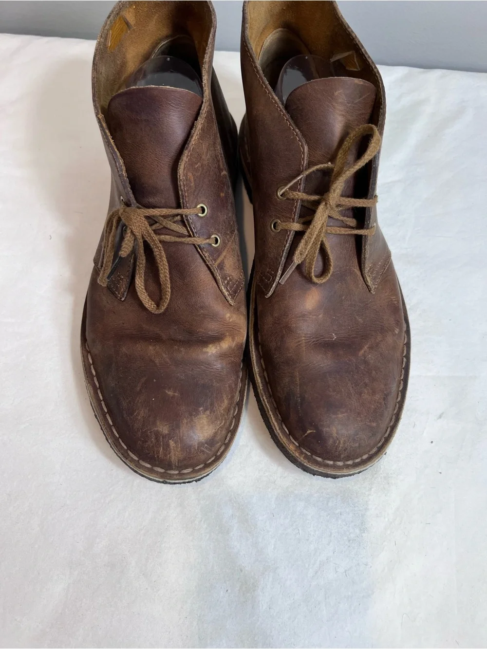 Clarks Originals Brown Oiled Leather Desert Chukka Boots. Size 11